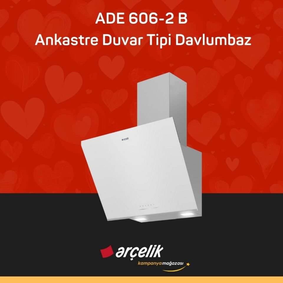 ARÇELİK ADE 606-2 B Ankastre Duvar Tipi Davlumbaz