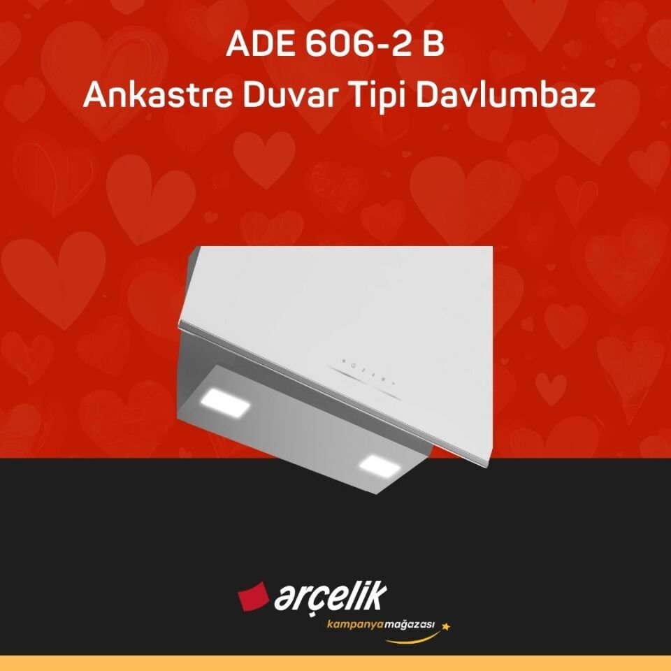 ARÇELİK ADE 606-2 B Ankastre Duvar Tipi Davlumbaz
