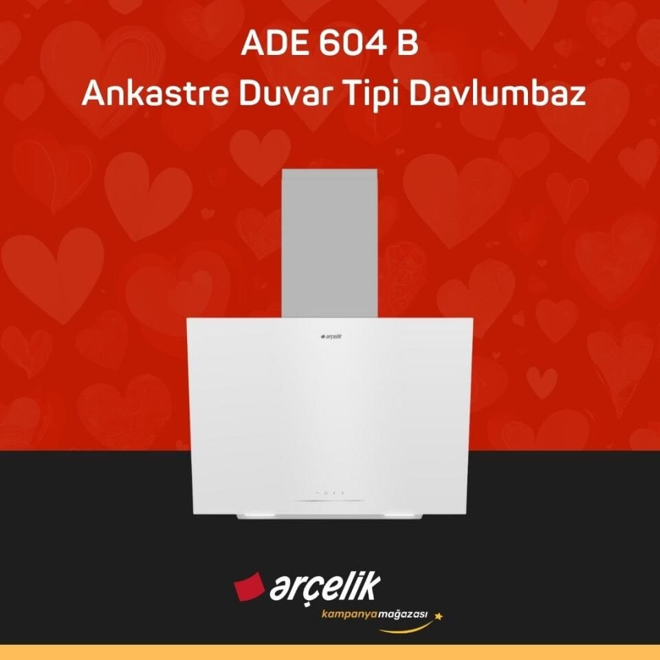 ARÇELİK ADE 604 B Ankastre Duvar Tipi Davlumbaz