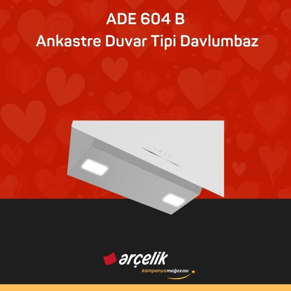 ARÇELİK ADE 604 B Ankastre Duvar Tipi Davlumbaz