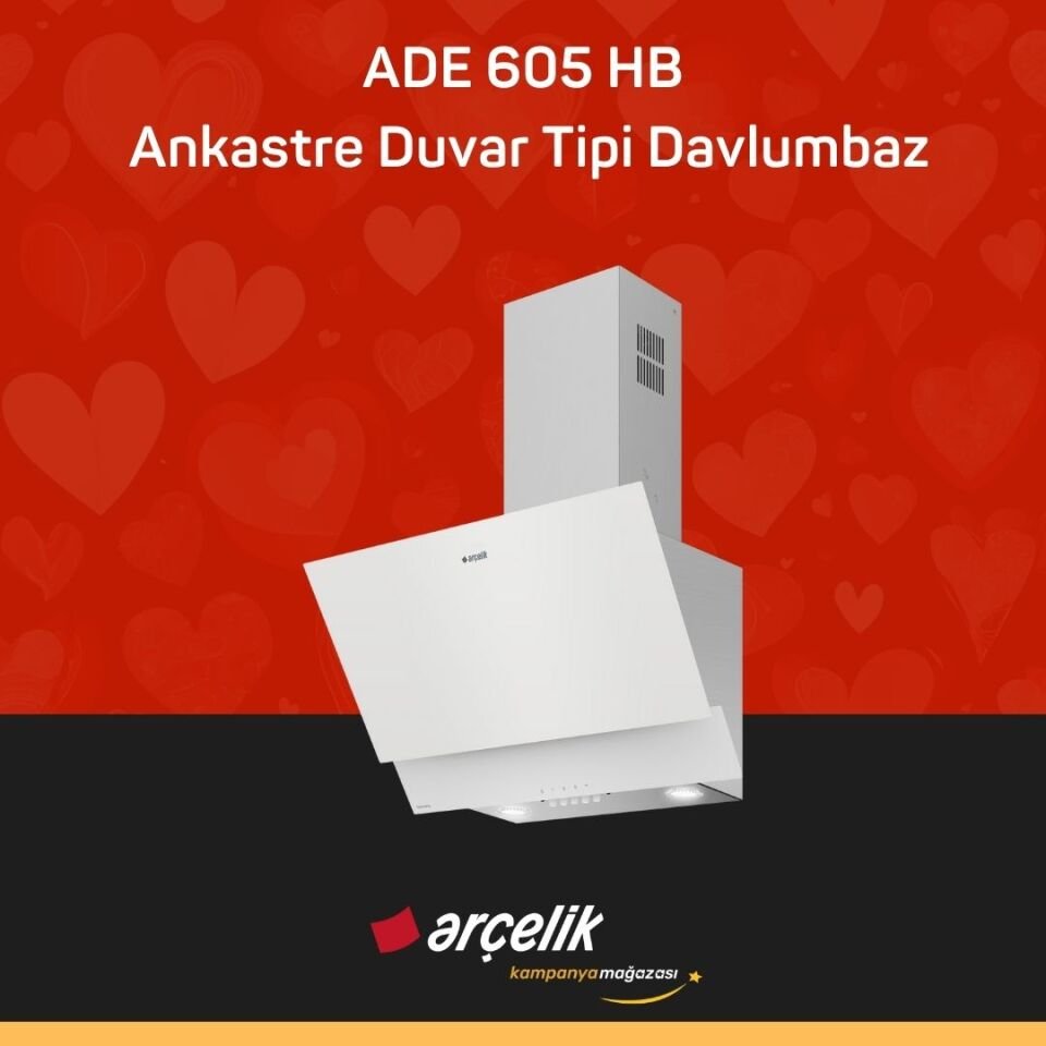 ARÇELİK ADE 605 HB Ankastre Duvar Tipi Davlumbaz