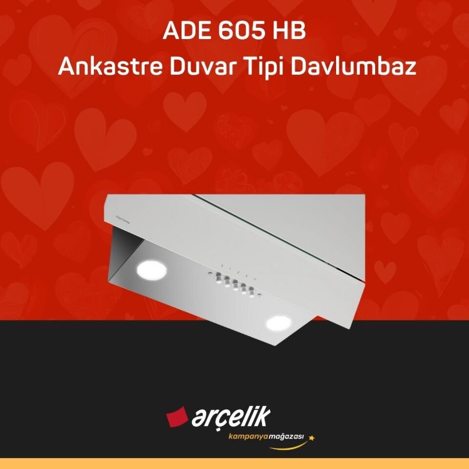 ARÇELİK ADE 605 HB Ankastre Duvar Tipi Davlumbaz
