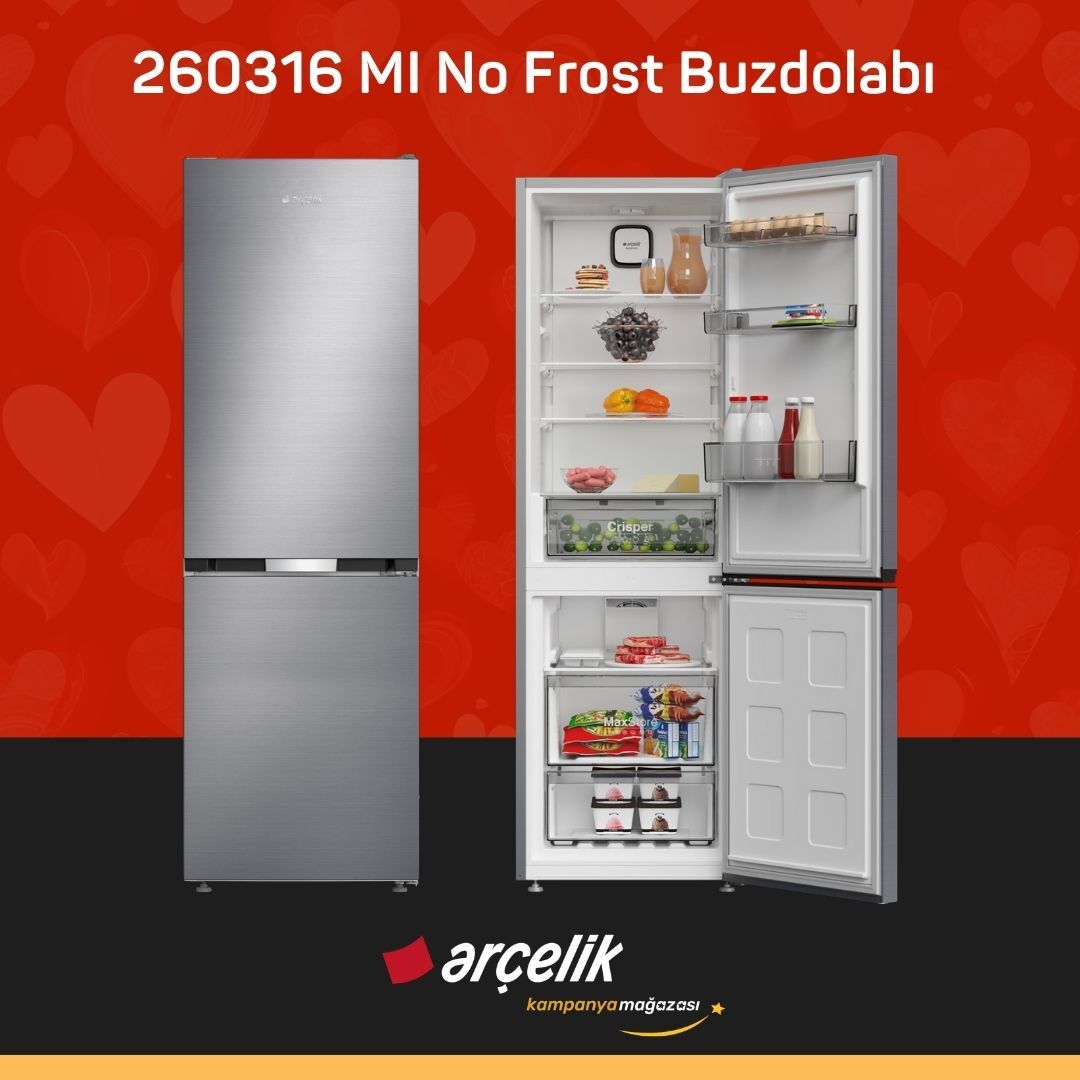 ARÇELİK 260316 MI Alttan Donduruculu Buzdolabı