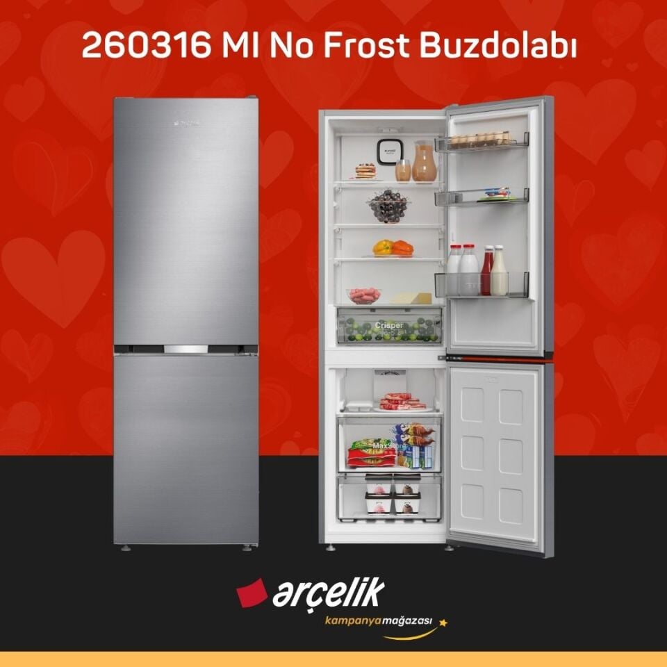 ARÇELİK 260316 MI Alttan Donduruculu Buzdolabı