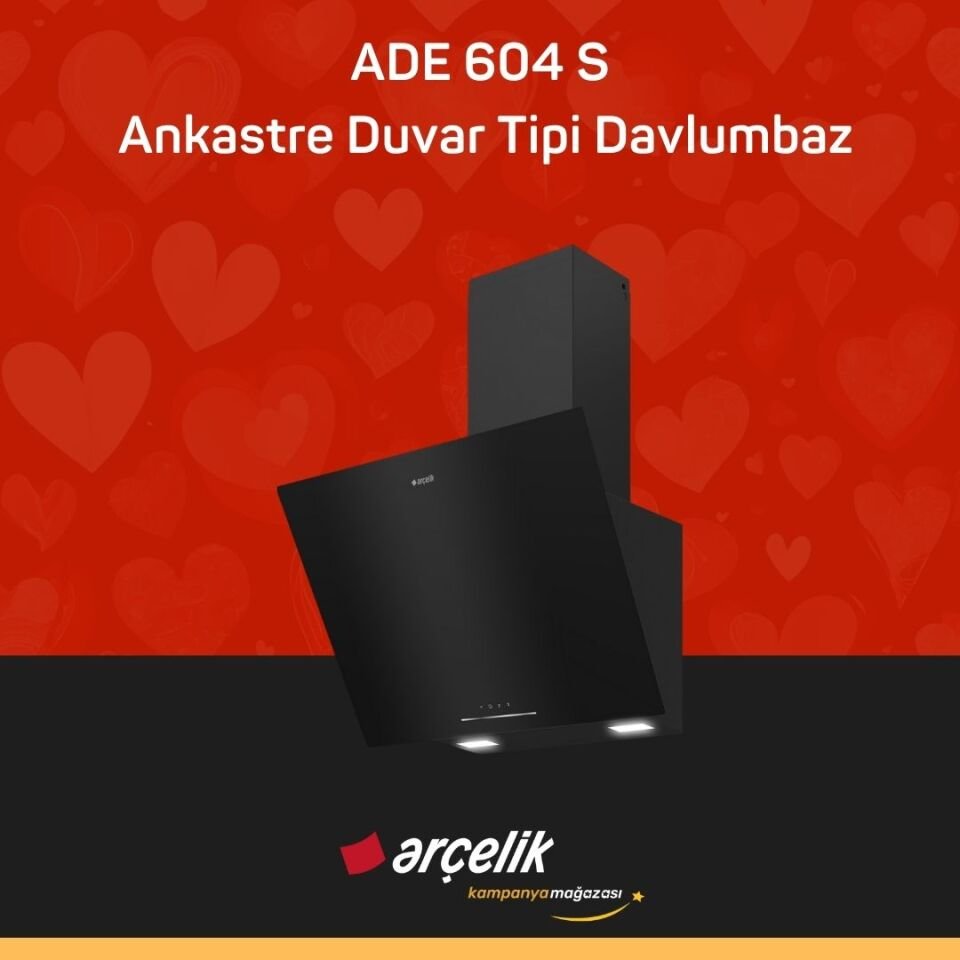 ARÇELİK ADE 604 S Ankastre Duvar Tipi Davlumbaz