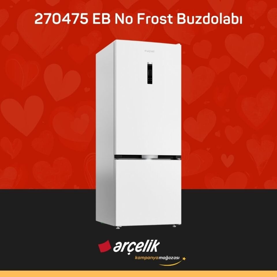 ARÇELİK 270475 EB Alttan Donduruculu Buzdolabı