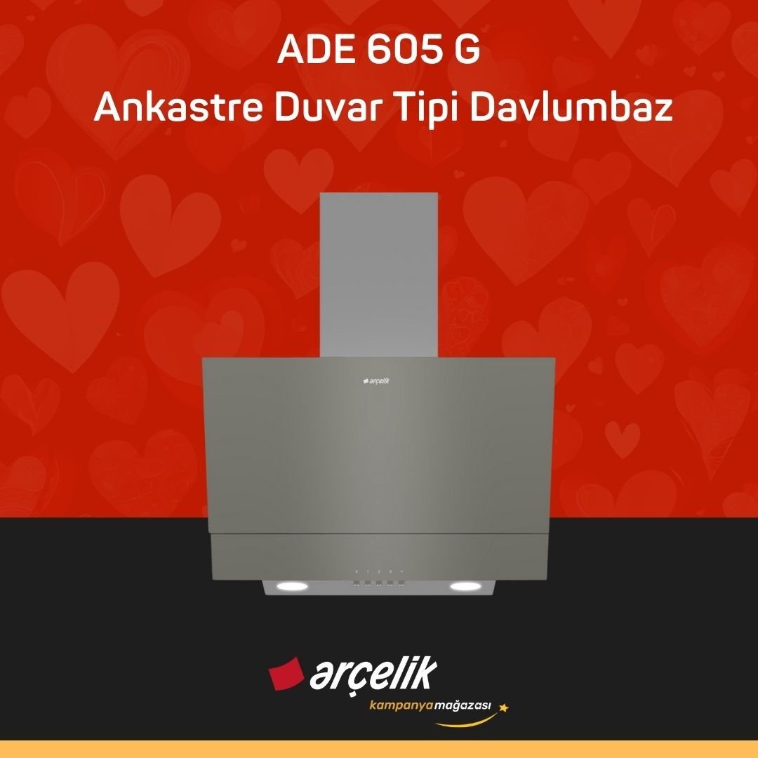 ARÇELİK ADE 605 G Ankastre Duvar Tipi Davlumbaz