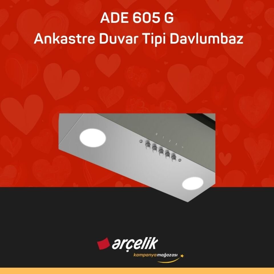 ARÇELİK ADE 605 G Ankastre Duvar Tipi Davlumbaz