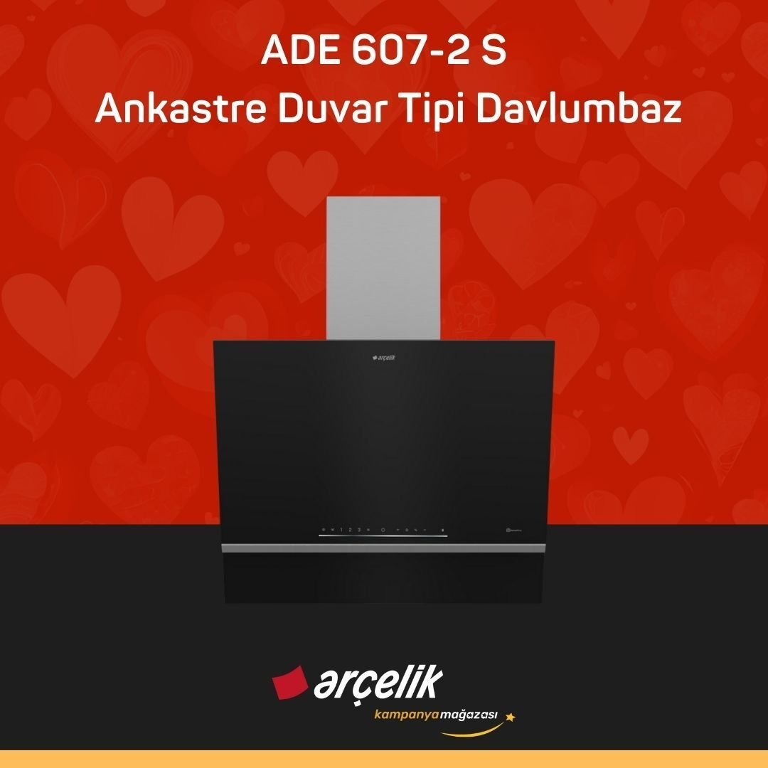ARÇELİK ADE 607-2 S Ankastre Duvar Tipi Davlumbaz