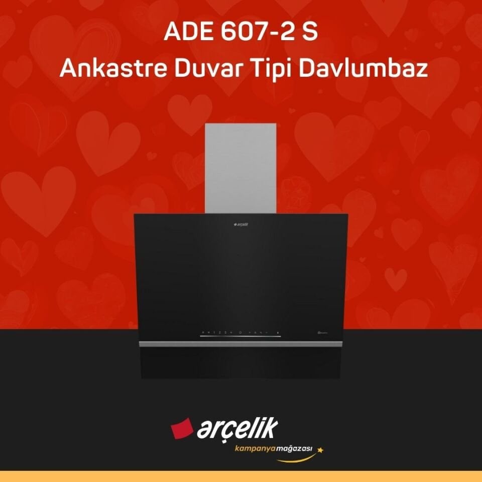 ARÇELİK ADE 607-2 S Ankastre Duvar Tipi Davlumbaz