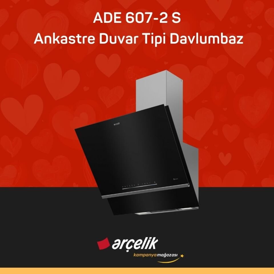 ARÇELİK ADE 607-2 S Ankastre Duvar Tipi Davlumbaz