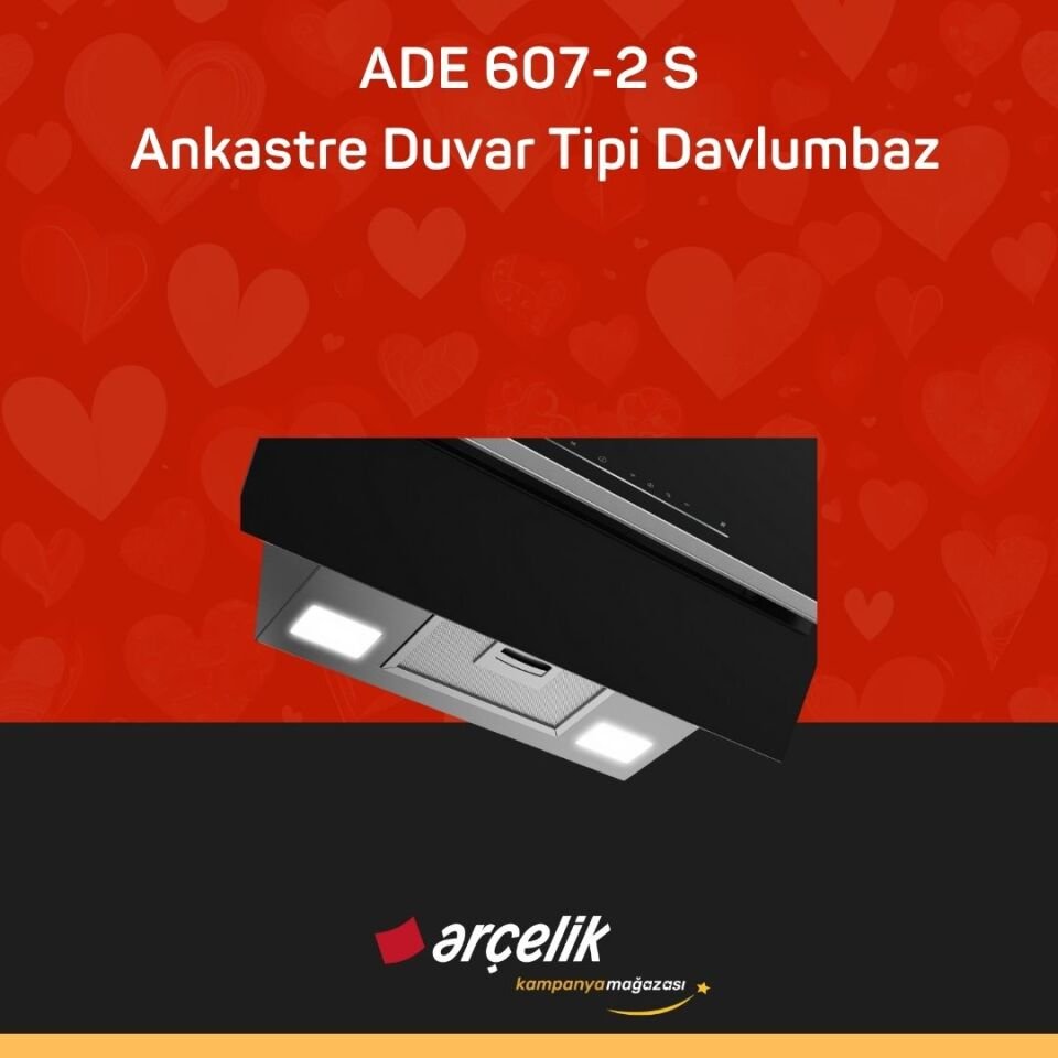 ARÇELİK ADE 607-2 S Ankastre Duvar Tipi Davlumbaz