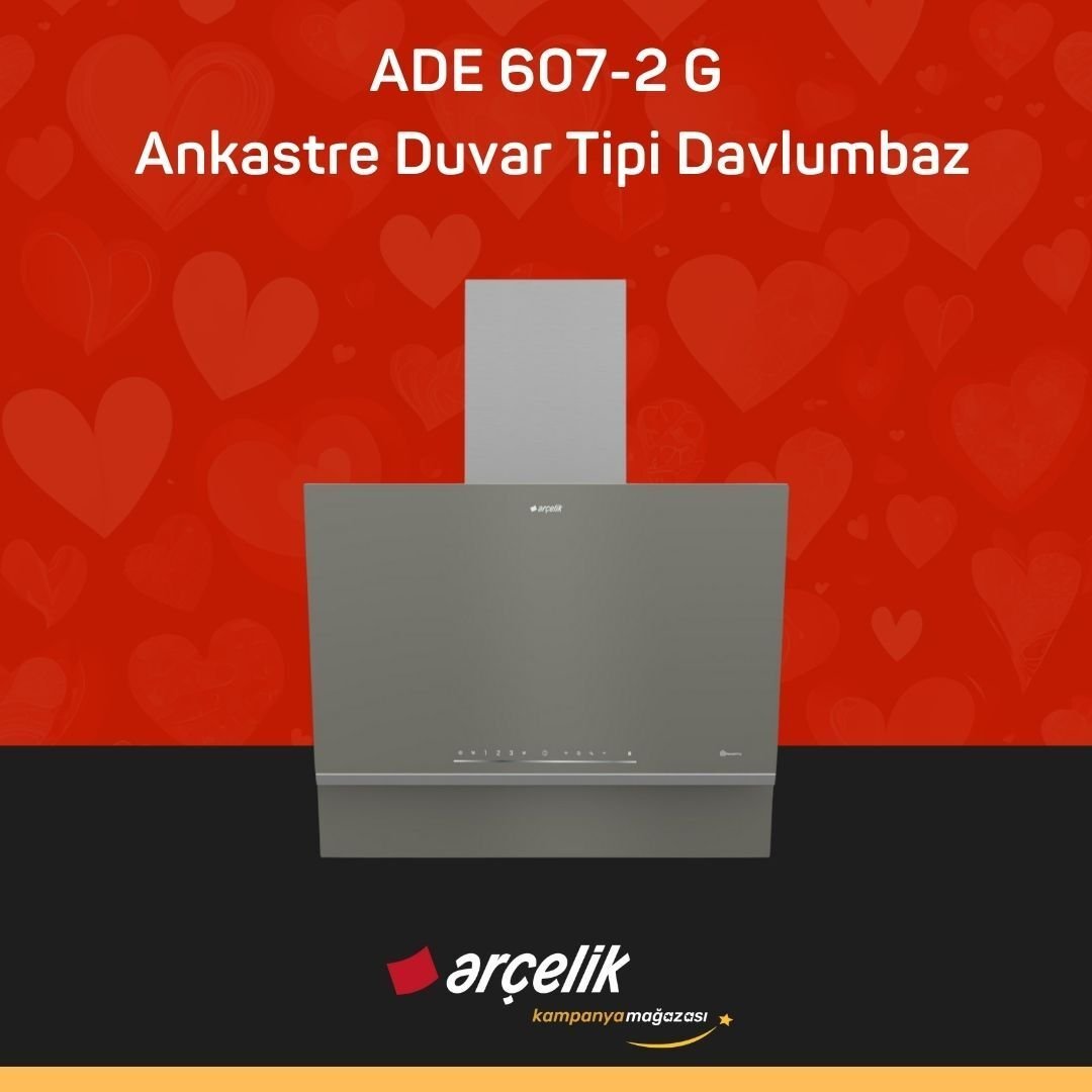 ARÇELİK ADE 607-2 G Ankastre Duvar Tipi Davlumbaz