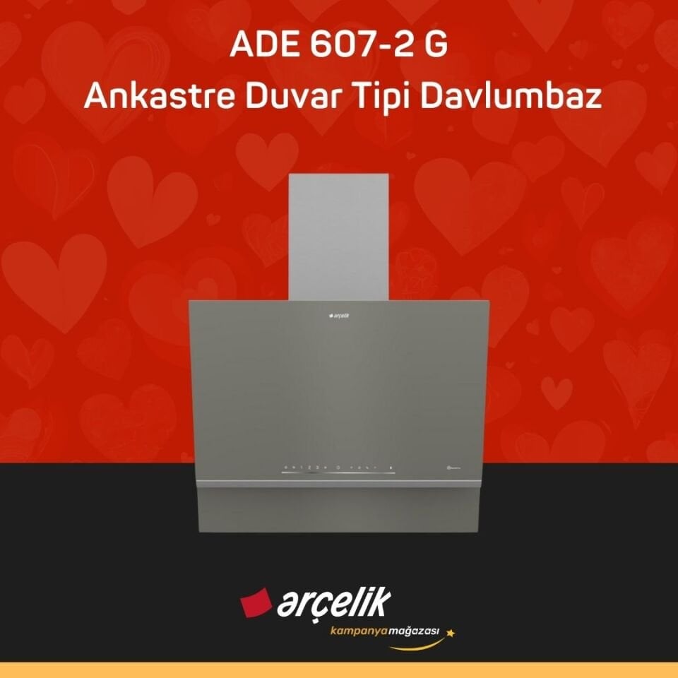 ARÇELİK ADE 607-2 G Ankastre Duvar Tipi Davlumbaz