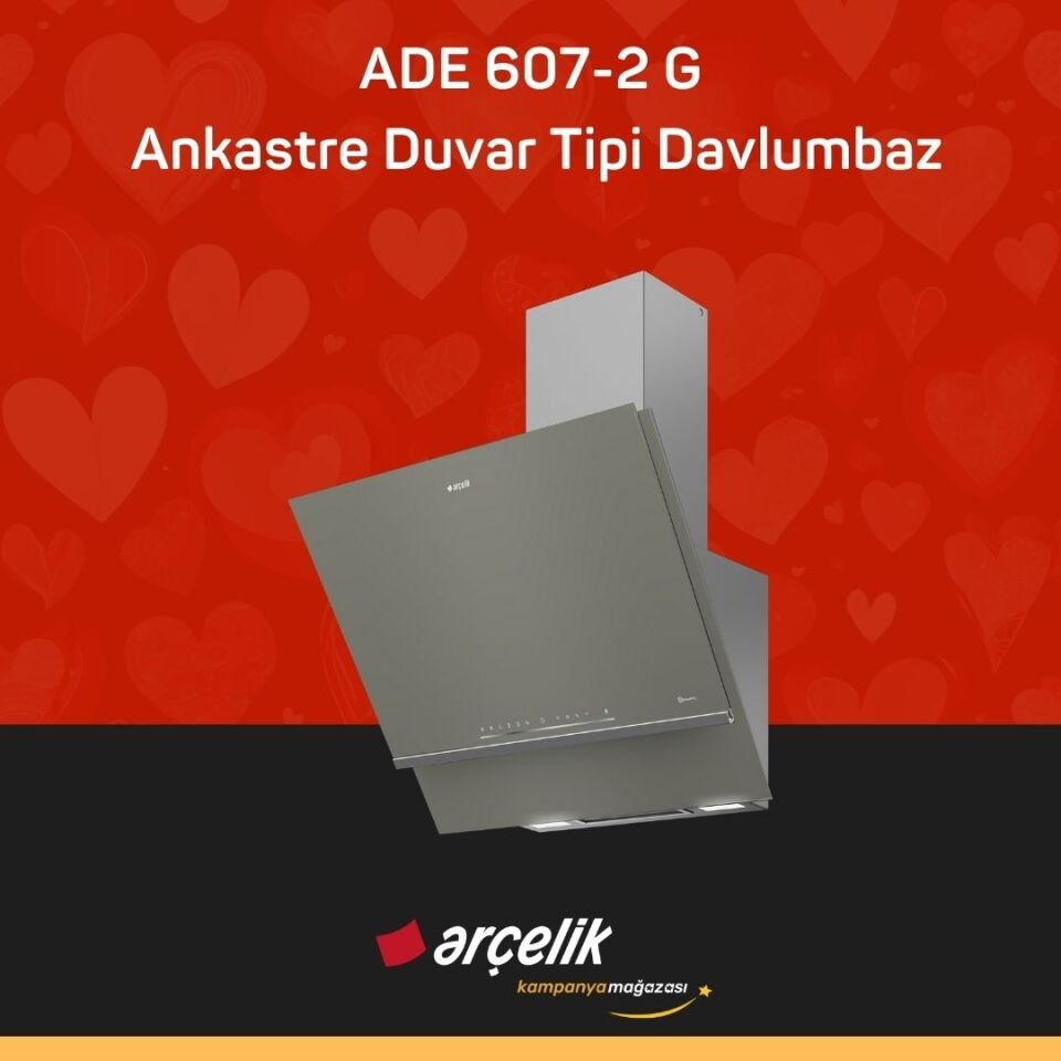 ARÇELİK ADE 607-2 G Ankastre Duvar Tipi Davlumbaz