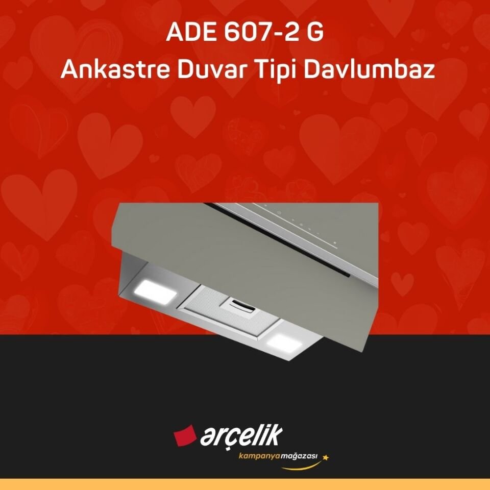 ARÇELİK ADE 607-2 G Ankastre Duvar Tipi Davlumbaz