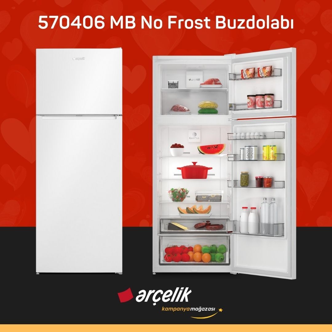 ARÇELİK 570406 MB Üstten Donduruculu Buzdolabı