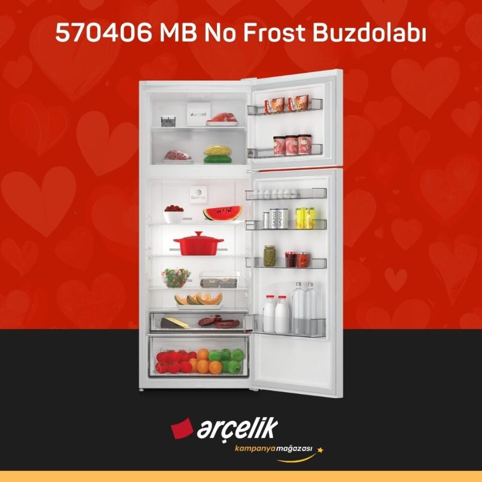 ARÇELİK 570406 MB Üstten Donduruculu Buzdolabı