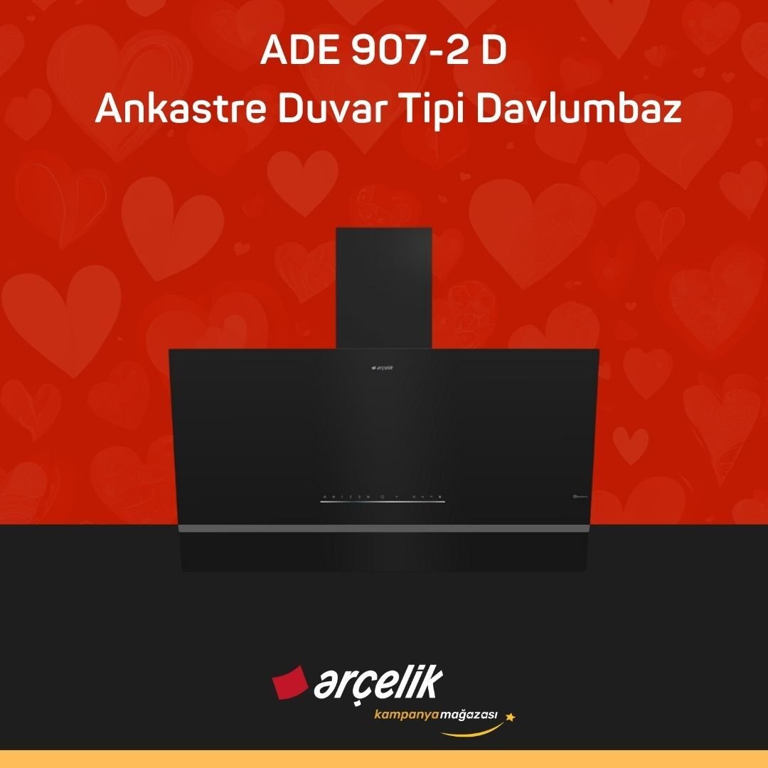 ARÇELİK ADE 907-2 D Ankastre Duvar Tipi Davlumbaz