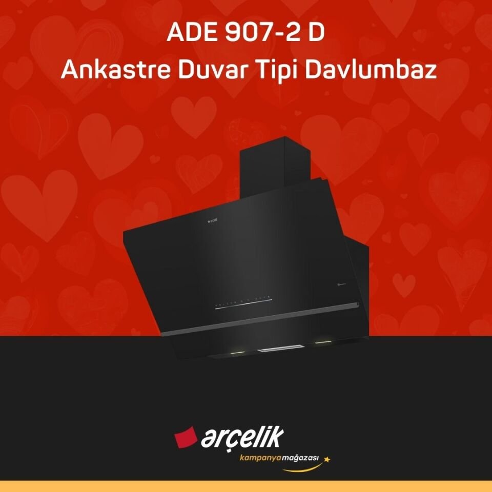 ARÇELİK ADE 907-2 D Ankastre Duvar Tipi Davlumbaz