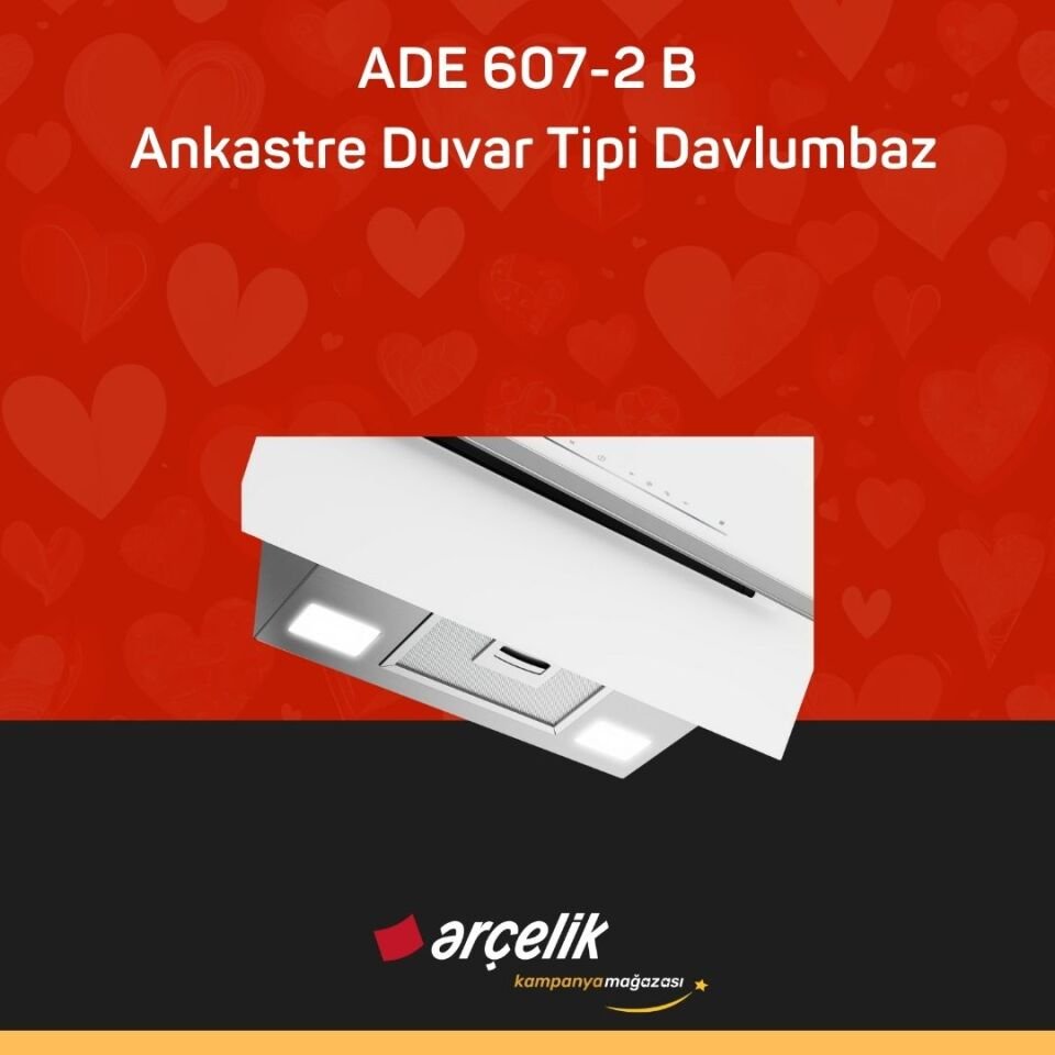 ARÇELİK ADE 607-2 B Ankastre Duvar Tipi Davlumbaz