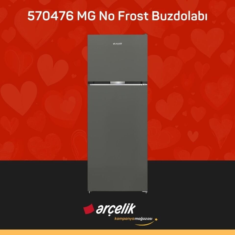 ARÇELİK 570476 MG Üstten Donduruculu Buzdolabı