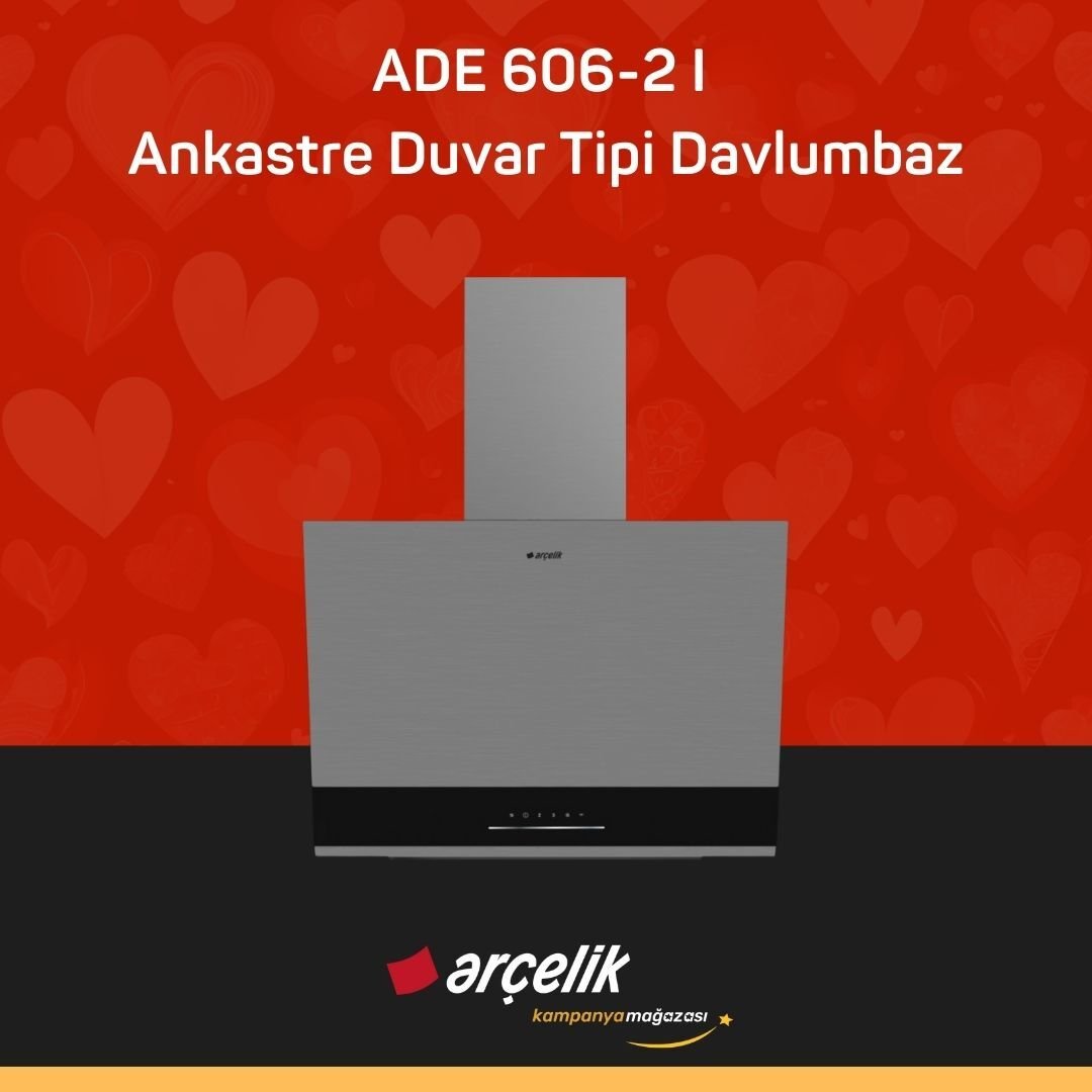 ARÇELİK ADE 606-2 I Ankastre Duvar Tipi Davlumbaz