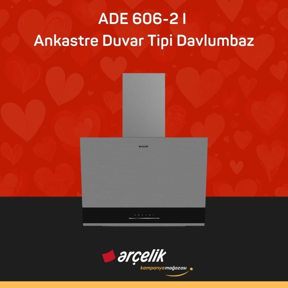 ARÇELİK ADE 606-2 I Ankastre Duvar Tipi Davlumbaz