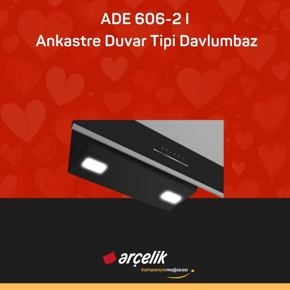 ARÇELİK ADE 606-2 I Ankastre Duvar Tipi Davlumbaz