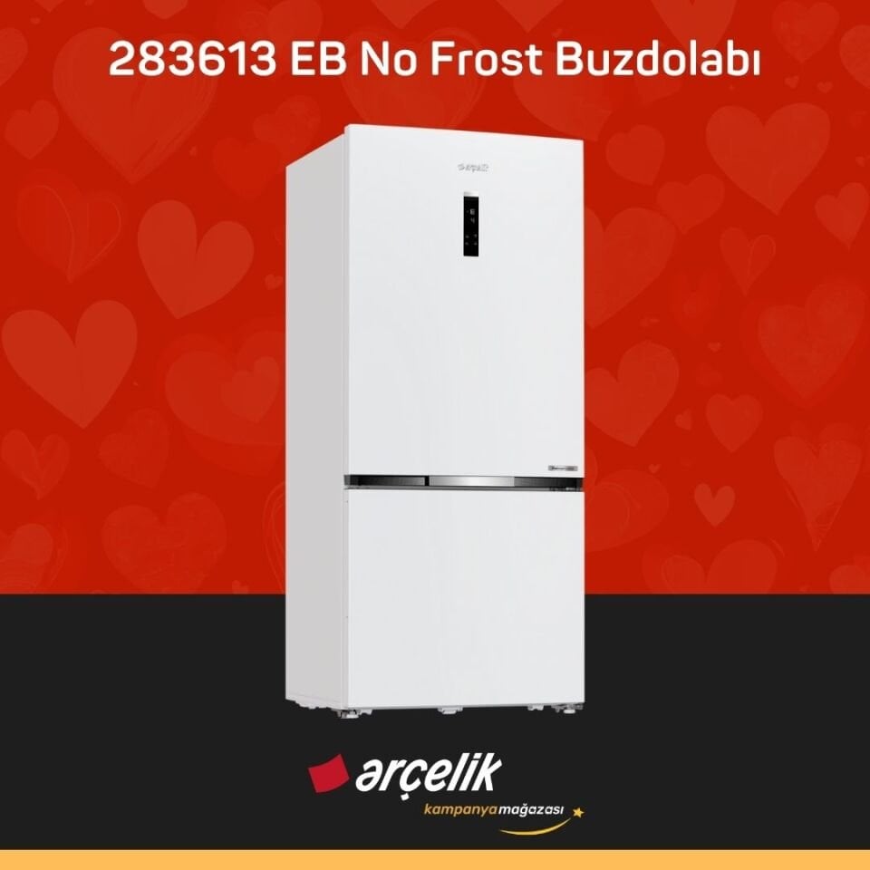 ARÇELİK 283613 EB Alttan Donduruculu Buzdolabı