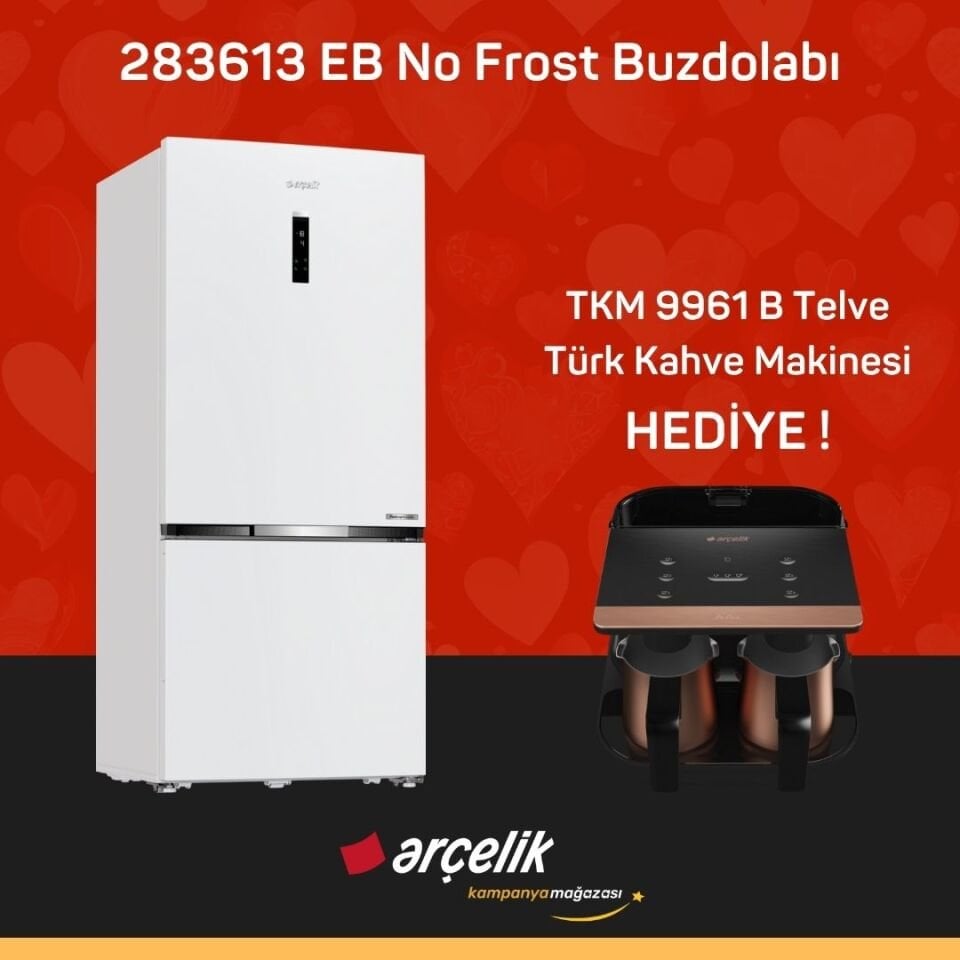 ARÇELİK 283613 EB Alttan Donduruculu Buzdolabı