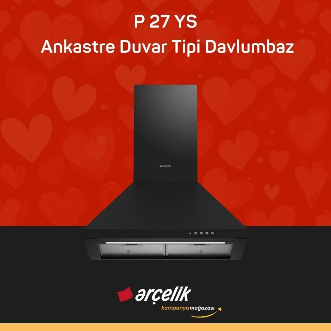 ARÇELİK P 27 YS Ankastre Duvar Tipi Davlumbaz