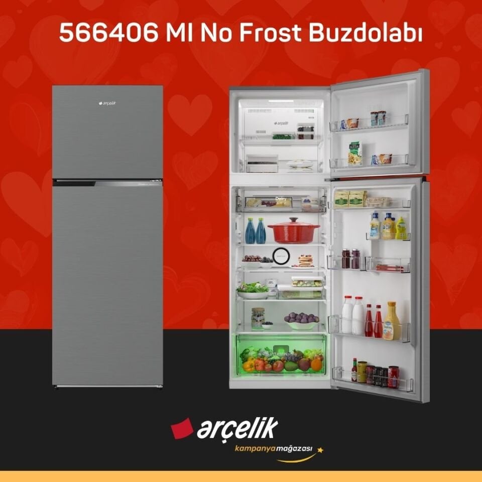 ARÇELİK 566406 MI Üstten Donduruculu Buzdolabı