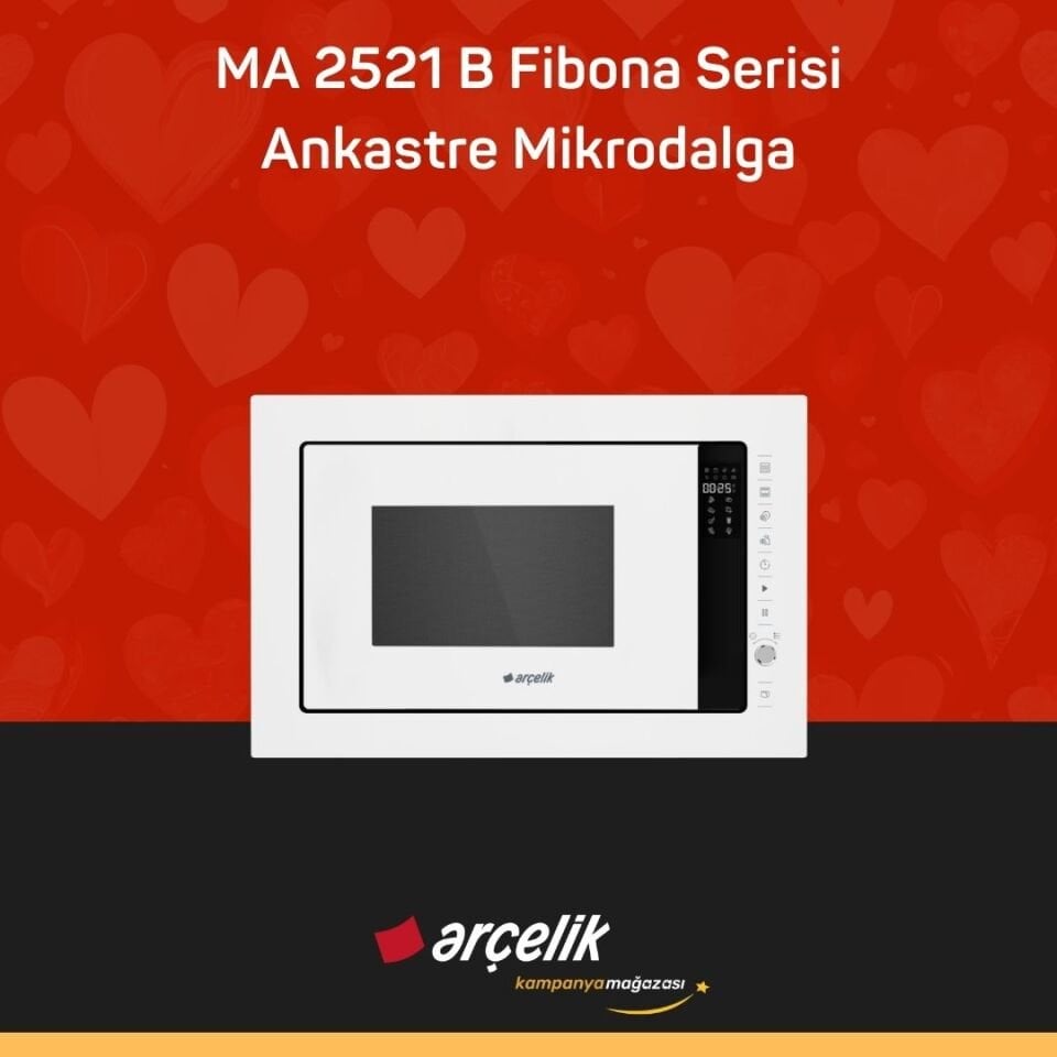 ARÇELİK MA 2521 B Fibona Serisi Ankastre Mikrodalga
