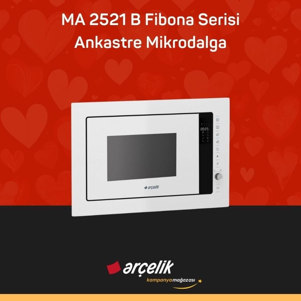 ARÇELİK MA 2521 B Fibona Serisi Ankastre Mikrodalga