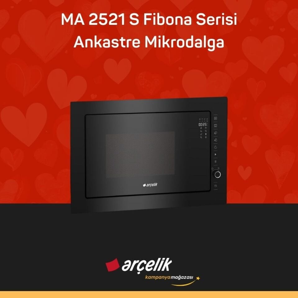 ARÇELİK MA 2521 S Fibona Serisi Ankastre Mikrodalga