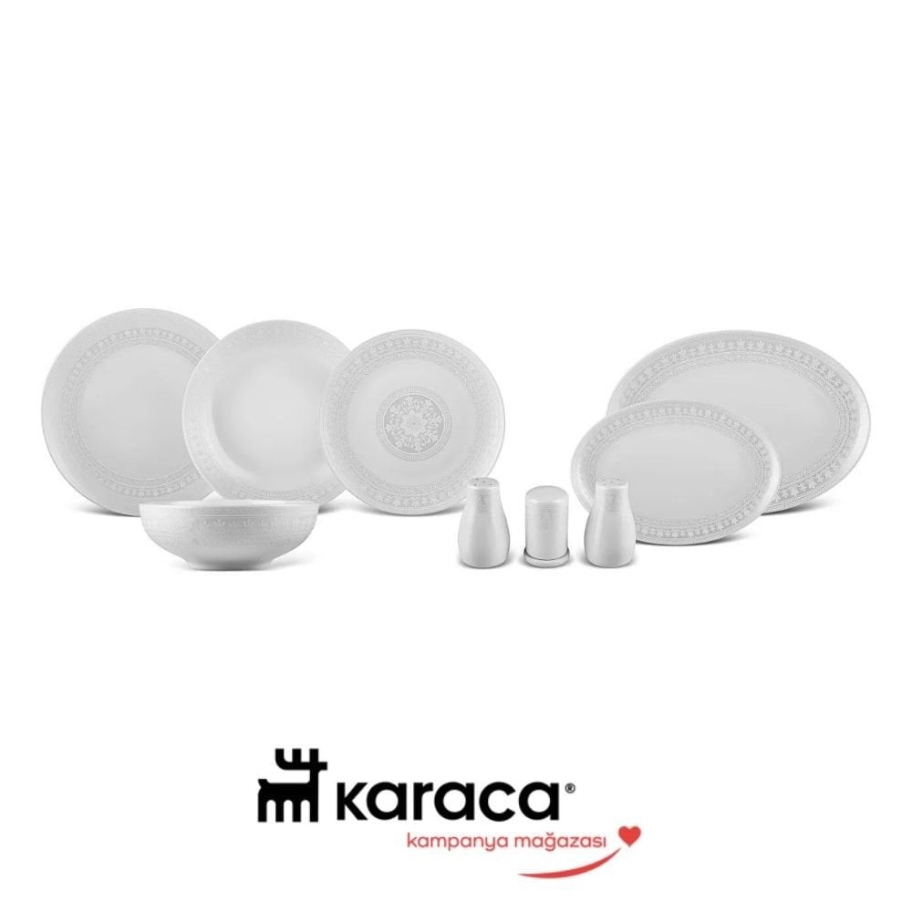 Karaca Forever Bone Artro 53 Parça 12 Kişilik Yemek Takımı
