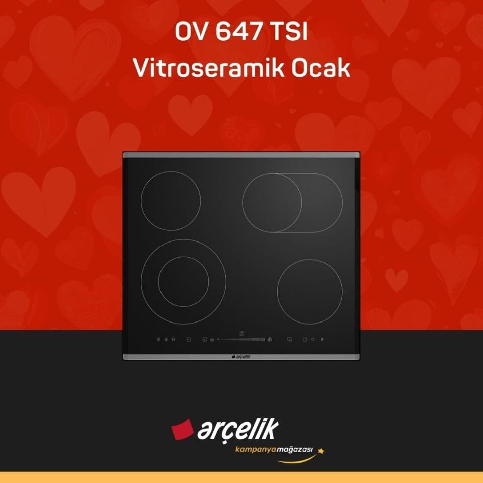 ARÇELİK OV 647 TSI Vitroseramik Ocak
