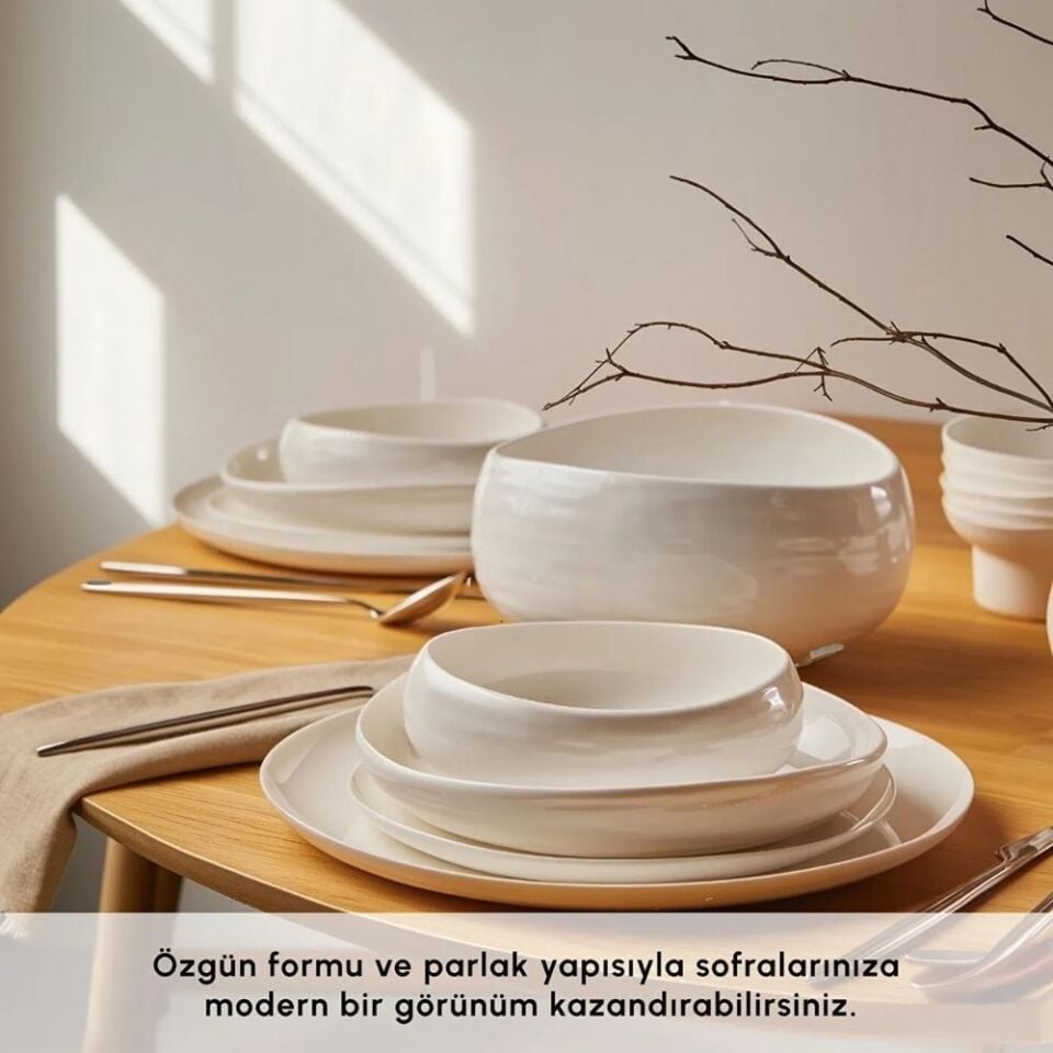 Karaca Earth Collection Clay 55 Parça 12 Kişilik Yemek Takımı