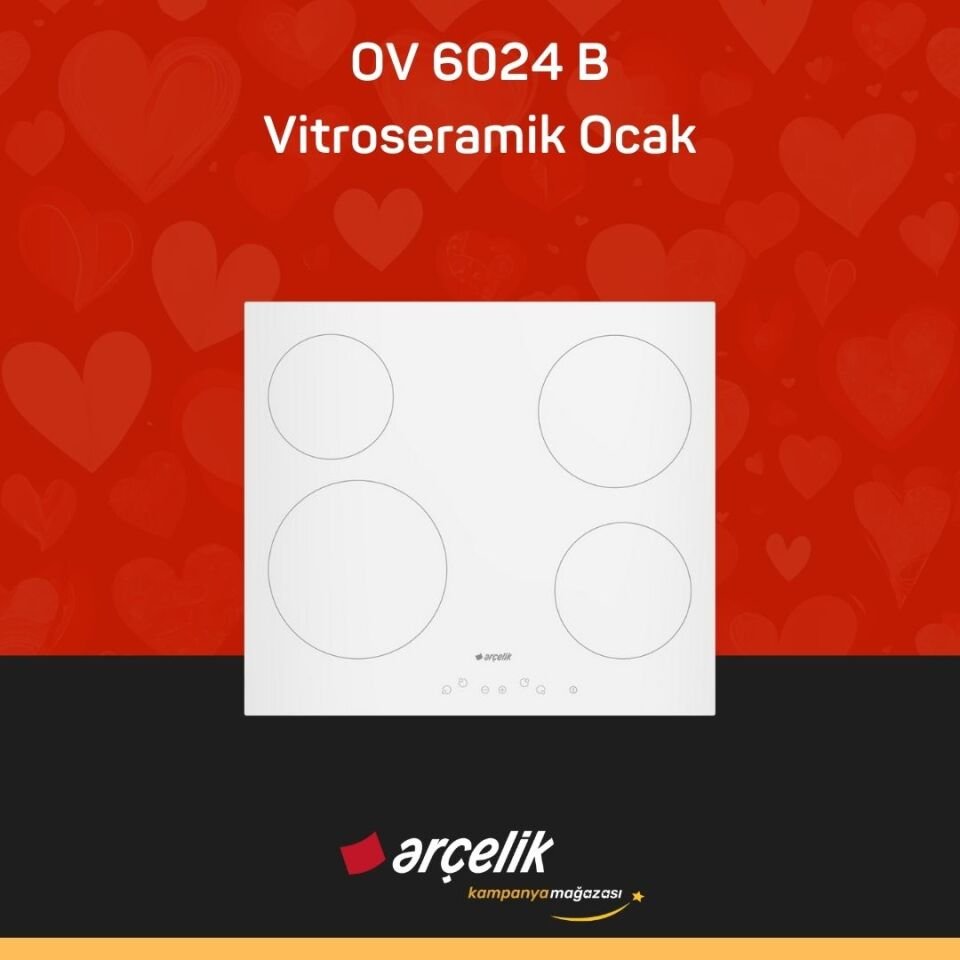 ARÇELİK OV 6024 B Vitroseramik Ocak