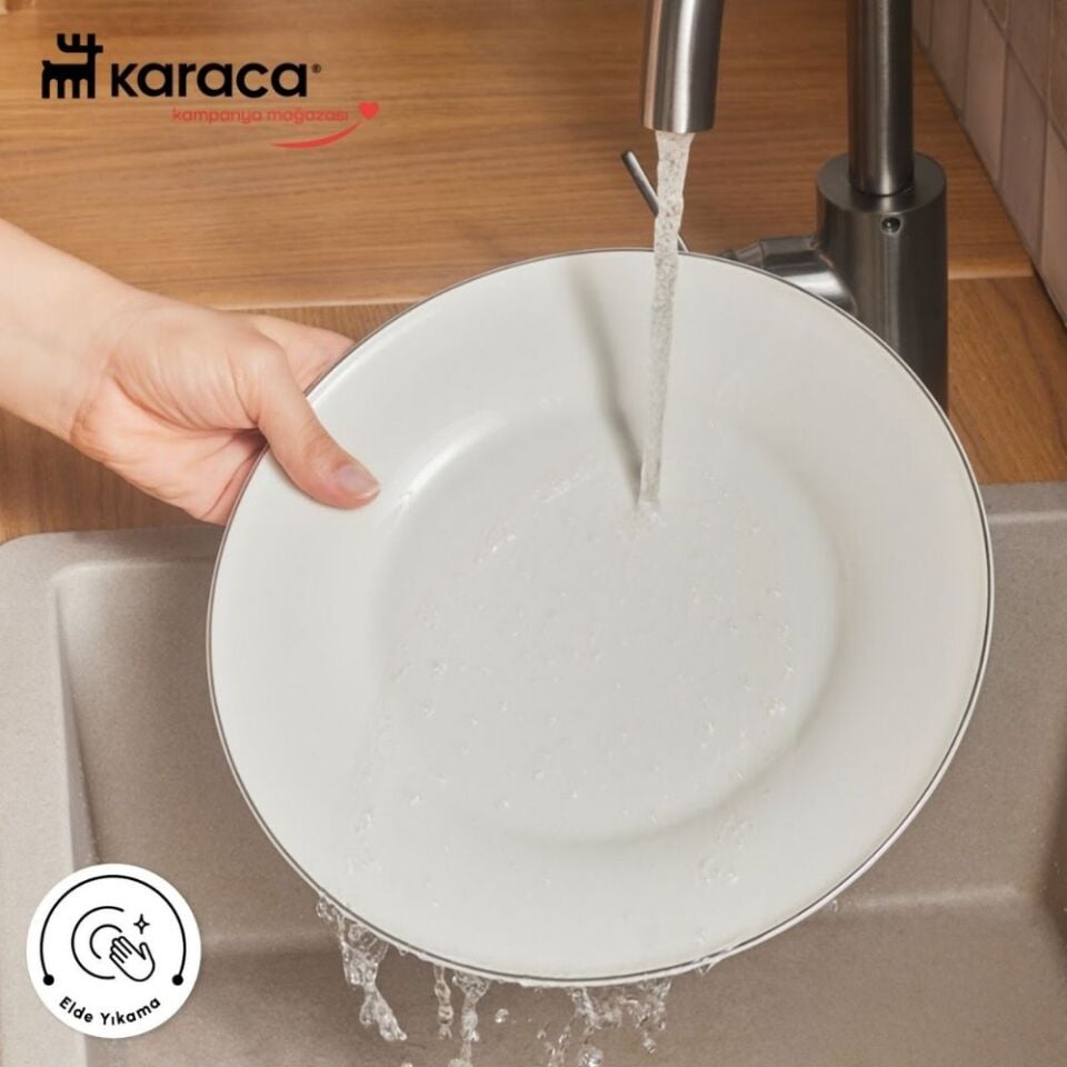 Karaca Elegance Bone Alba 53 Parça 12 Kişilik Yemek Takımı Platin