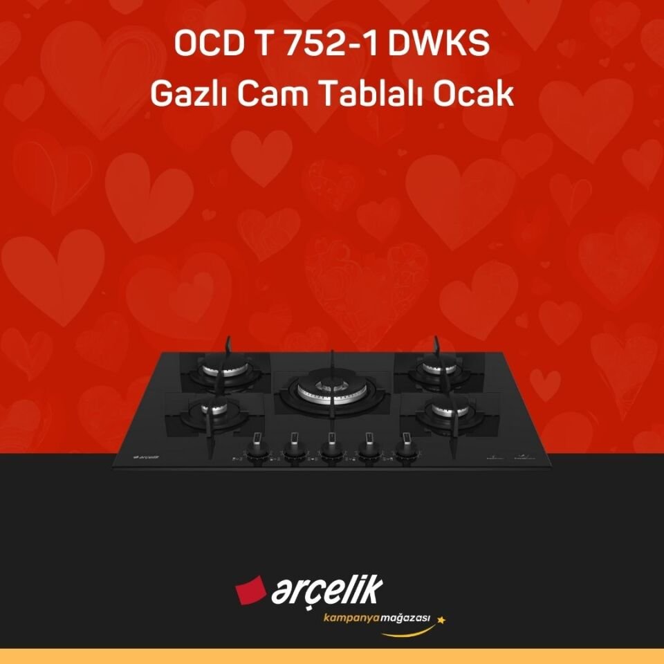 ARÇELİK OCD T 752-1 DWKS Gazlı Cam Tablalı Ocak