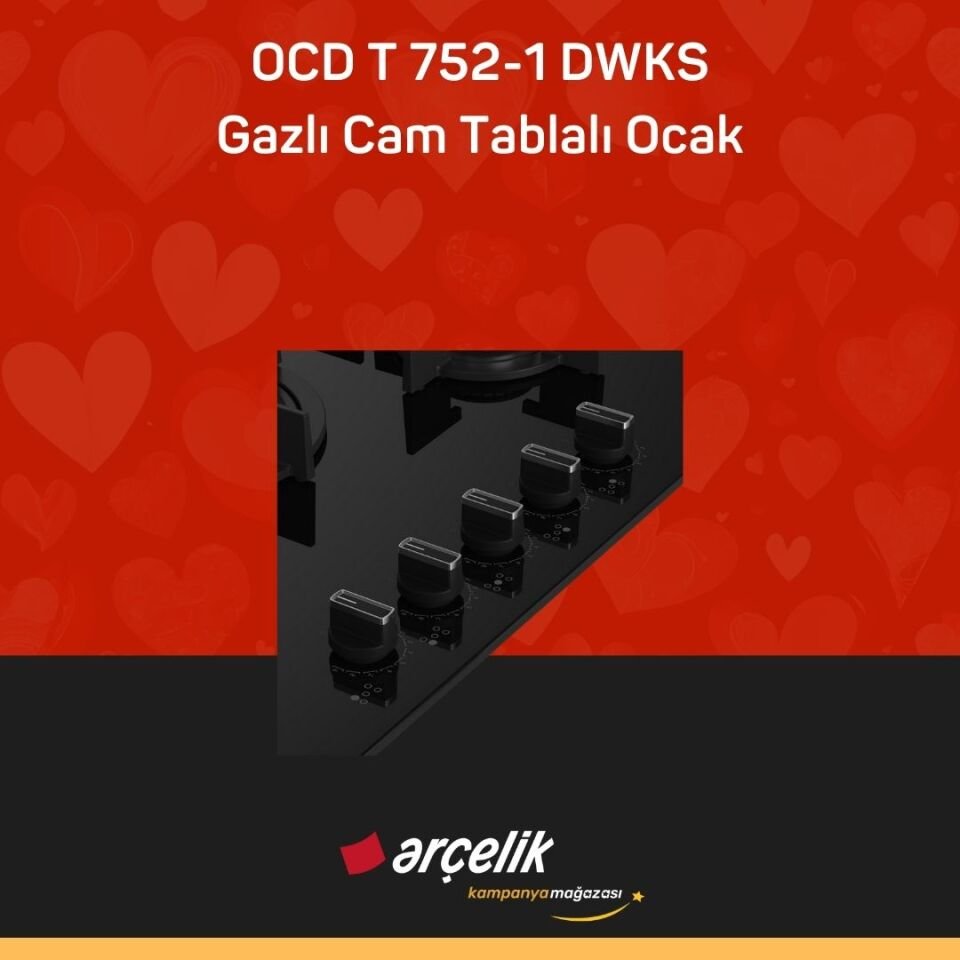 ARÇELİK OCD T 752-1 DWKS Gazlı Cam Tablalı Ocak