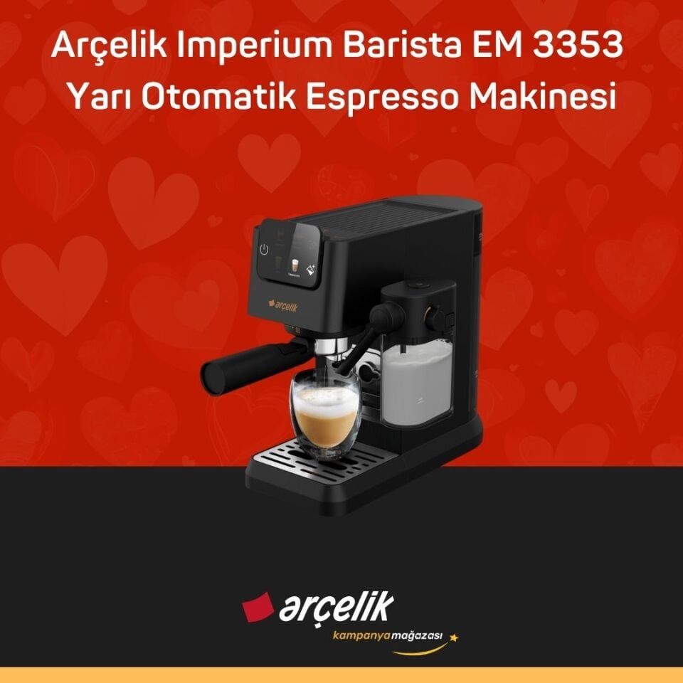 ARÇELİK Imperium Barista EM 3353 Yarı Otomatik Espresso Makinesi
