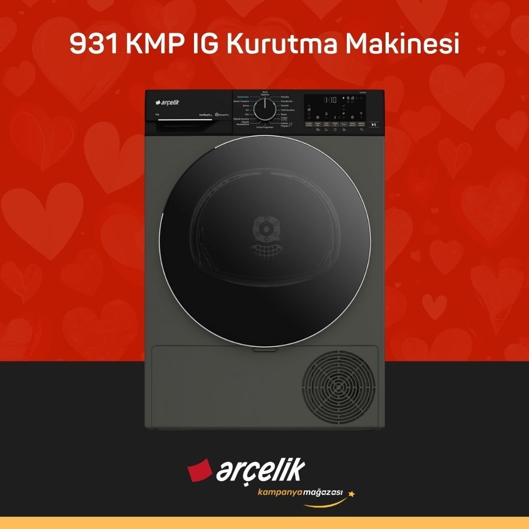 ARÇELİK 931 KMP IG 9 Kg Kurutma Makinesi