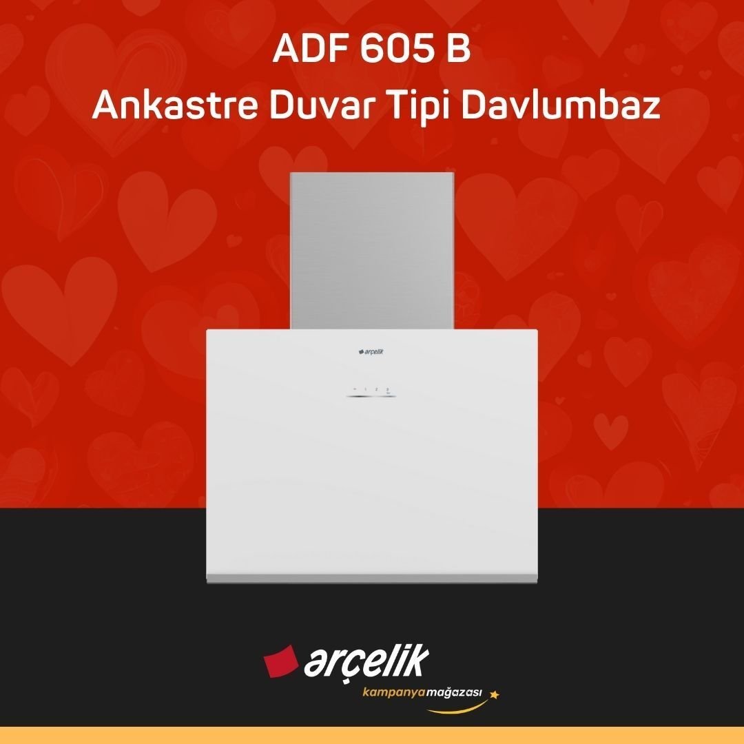 ARÇELİK ADF 605 B Ankastre Duvar Tipi Davlumbaz