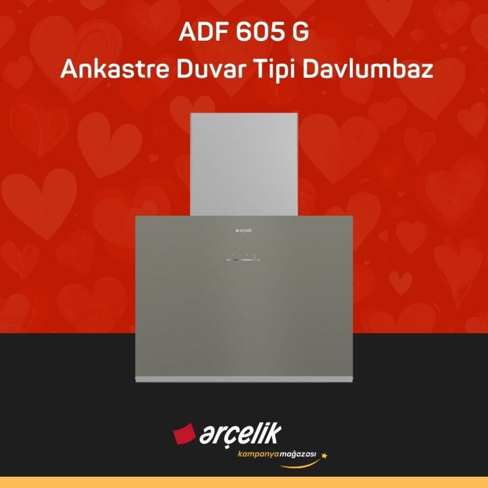 ARÇELİK ADF 605 G Ankastre Duvar Tipi Davlumbaz