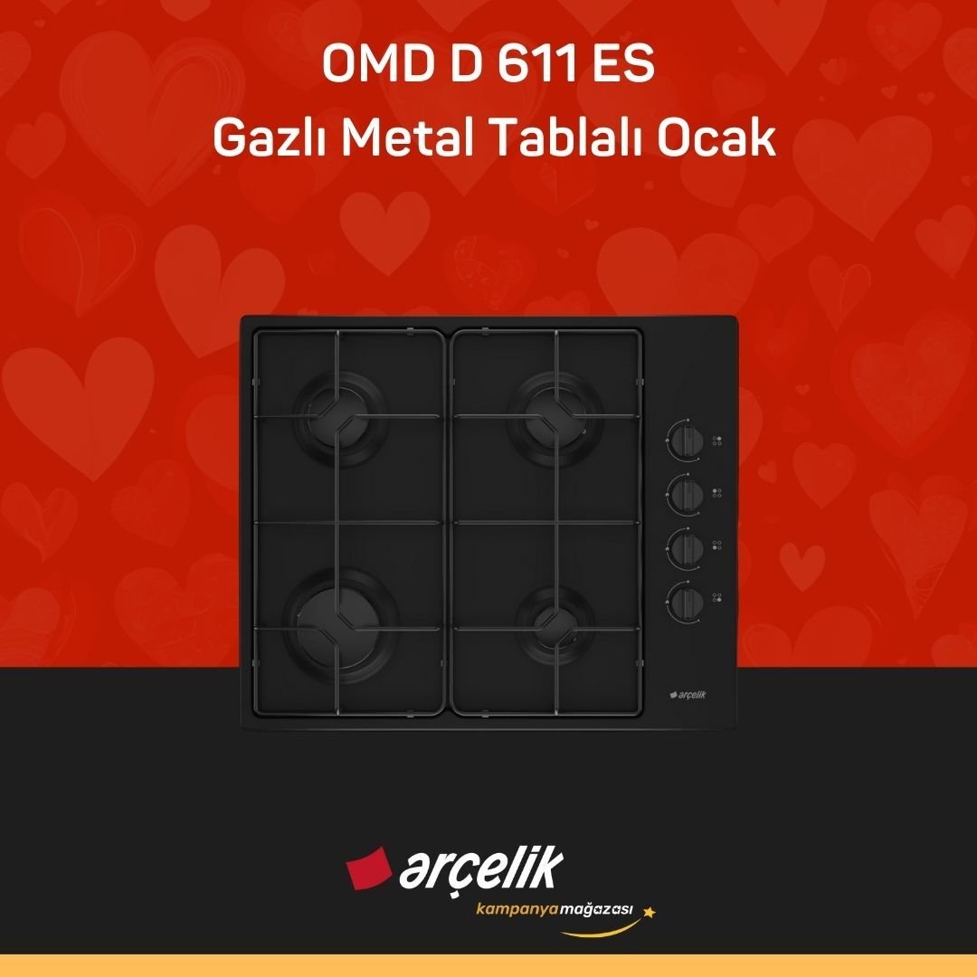 ARÇELİK OMD D 611 ES Gazlı Metal Tablalı Ocak