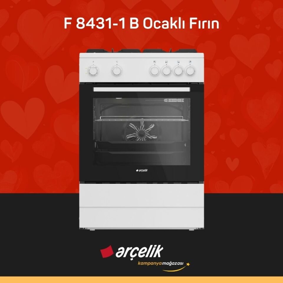 ARÇELİK F 8431-1 B Ocaklı Fırın