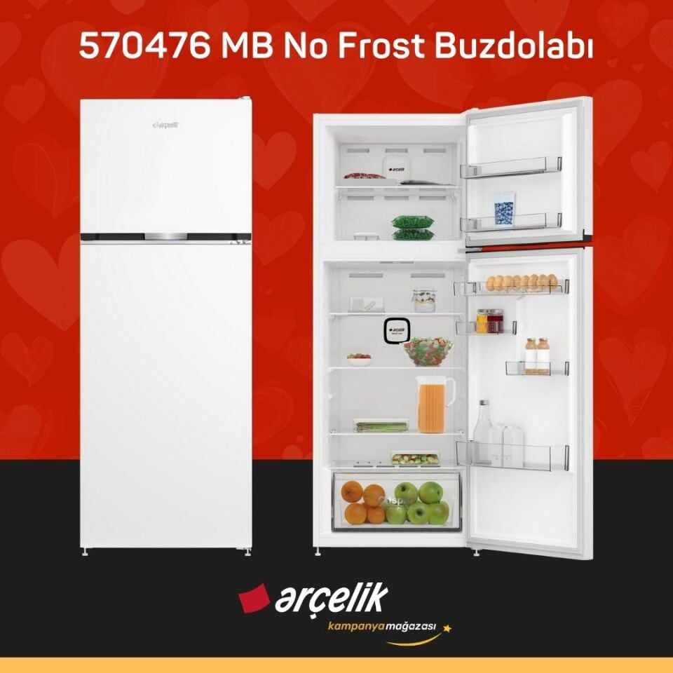 ARÇELİK 570476 MB Üstten Donduruculu Buzdolabı